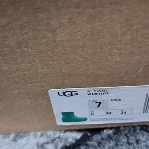 UGG DRIZLITA GREEN WATERPROOF HEAVY RAIN ANKLE BOOT